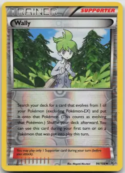 Wally 94/108 Uncommon Roaring Skies Pokemon Reverse Holo NM/LP - Image 1