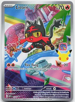 Litten 044 Holo Promo ME: Mega Evolution Promo Pokemon Near Mint - Image 1