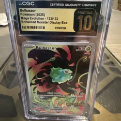 2025 POKEMON MEGA EVOLUTION #133 BULBASAUR CGC 10 PRISTINE 🔥 RARE - Image 1