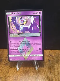 Lunala Prism Star 62/156 Sm-Ultra Prism Holo Pokemon Very Lightly Played - Image 1