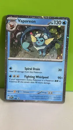 Pokemon TCG - Vaporeon SVP EN 168 - Cosmos Holo Black Star Promo - NM - Image 1