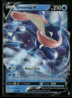 Pokemon - Greninja V 073/264 Ultra Rare Fusion Strike NM - Image 1
