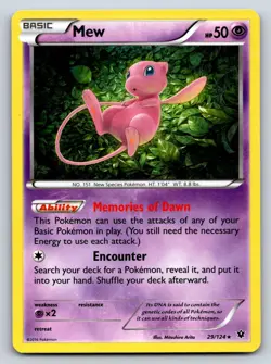 Mew 29/124 Holo Rare Fates Collide Pokemon Lightly Played - Image 1
