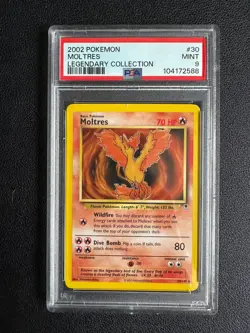 Moltres - Legendary Collection 2002 Pokemon #30 PSA Mint 9 - Image 1