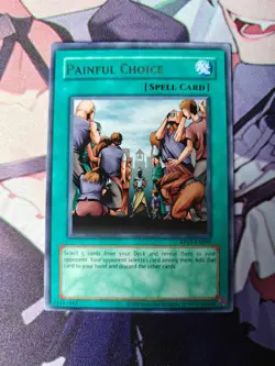 Yu-gi-oh Painful Choice RP01-EN059 Rare NM (2024 Reprint) - Image 1
