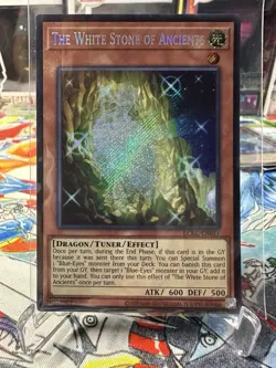 Yugioh The White Stone Of Ancients LCKC-EN011 Secret Rare 2025 Reprint NM - Image 1