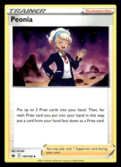 Peonia Uncommon 149/198 SWSH06: Chilling Reign Pokemon Card - Image 1