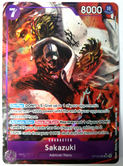 Sakazuki - Alt Art SR - One Piece: The Time of Battle - OP16-065 NM - Image 1
