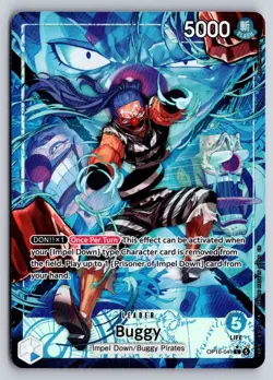 BUGGY (041) (ALTERNATE ART) OP16-041 THE TIME OF BATTLE ONE PIECE NM - Image 1
