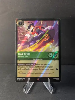 Max Goof Rebellious Teen & Powerline Lorcana TCG Fabled Holofoil Bundle Lot - Image 2