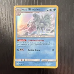Pokemon Alolan Ninetales 28/147 Burning Shadows Holo Rare 110HP Card - Image 1