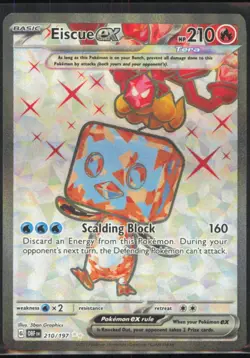Eiscue ex Ultra Rare SV03: Obsidian Flames #210/197 [Near Mint] Pokemon TCG - Image 1