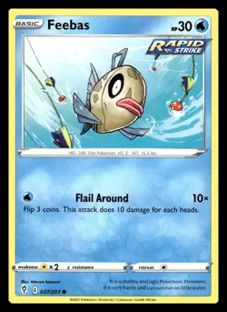 Feebas Common 037/203 SWSH07: Evolving Skies Pokemon Card - Image 1