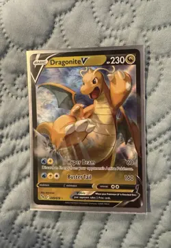 Pokemon TCG Dragonite v Full Art Holo Ultra Rare Card 049/078 - Image 1