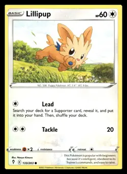 Lillipup Common 133/203 SWSH07: Evolving Skies Pokemon Card - Image 1