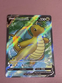 Pokemon TCG Dragonite v Full Art Holo Ultra Rare Card Pokemon Go 076/078 - Image 1
