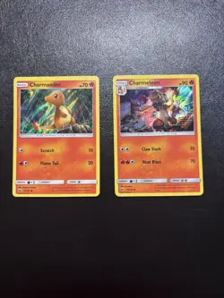 Pokemon Card TCG Burning Shadows Charmander 18/147 Charmeleon 19/147 Holo Promos - Image 1