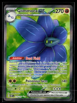 Glimmora ex 213/197 Ultra Rare Obsidian Flames Pokemon LP/NM - Image 1
