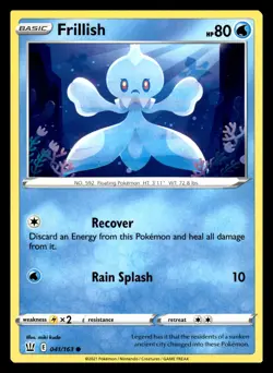 Frillish Common 041/163 SWSH05: Battle Styles Pokemon Card - Image 1