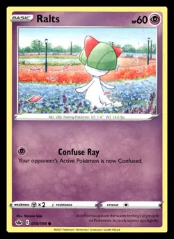 Ralts Common 059/198 SWSH06: Chilling Reign Pokemon Card - Image 1