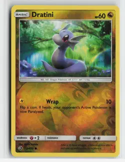 Dratini 34/70 Common Dragon Majesty Pokemon Reverse Holo Near Mint - Image 1