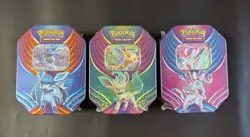 3 Tin Set Sylveon, Glaceon, Leafeon GX Fall Celebration Sealed Pokemon TCG - Image 1
