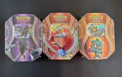 3 Tin Set Necrozma, Ho-Oh, Marshadow GX Mysterious Powers Sealed Pokemon TCG - Image 1