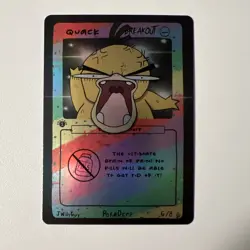 Quack (Psyduck) Breakout 6/8 - 1st Edition Pokederp Pokemon Fan Art Holo - NM - Image 1