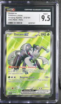 POKEMON TCG DURANT EX 2024 SURGING SPARKS 215/191 CGC 9.5 - Image 1