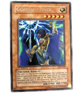 YuGiOh Guardian Tryce DCR-010 Rare 1st Edition New Card - Image 1