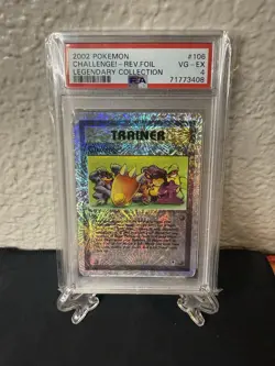 2002 Pokemon Legendary Collection Reverse Holo Foil Card PSA 4 106/110 - Image 1