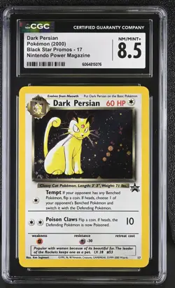 CGC 8.5 Dark Persian 2000 Black Star Promos 17 Holo Pokemon Card - Image 1