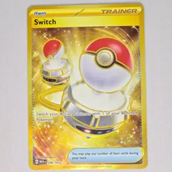 Switch 206/165 Scarlet & Violet 151 Gold Holo Hyper Rare Pokemon Card English NM - Image 1