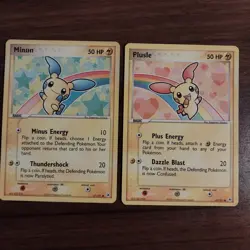 Plusle 69 & Minun 67 Lot Of 2 Pokemon Cards Hidden Legends NM/LP - Image 1