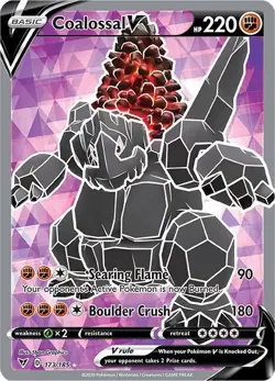 Pokemon Vivid Voltage Full Art Coalossal V 173/185 - Near Mint (NM) - Image 1