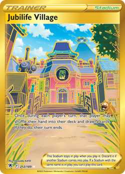 Pokemon Astral Radiance Secret Rare Jubilife Village 212/189 - Near Mint (NM) - Image 1