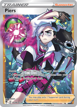 Pokemon Astral Radiance: Trainer Gallery Full Art Piers TG28/TG30 - NM - Image 1