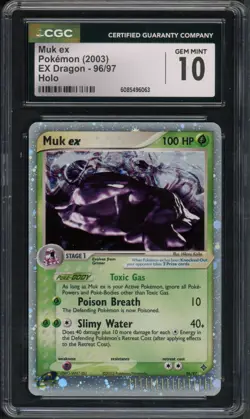 Pokemon CGC 10 Gem Mint Dragon Ultra Rare Muk EX 96/97 - Image 1