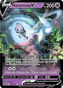 Pokemon Crown Zenith Ultra Rare Hatterene V 065/195 - Near Mint (NM) - Image 1