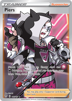 Pokemon Darkness Ablaze Full Art Piers 187/189 - Near Mint (NM) - Image 1