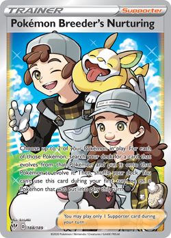 Pokemon Darkness Ablaze Full Art Pokemon Breeder's Nurturing 188/189 - Near Mint - Image 1