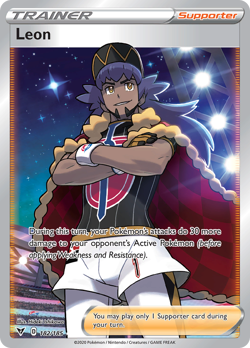Pokemon Vivid Voltage Full Art Leon 182/185 - Near Mint (NM) - Image 1
