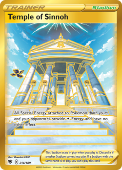 Pokemon Astral Radiance Secret Rare Temple of Sinnoh 214/189 - Near Mint (NM) - Image 1