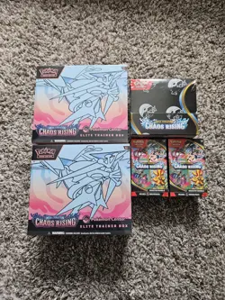 CHAOS RISING Pokemon Center ETB x2 + Booster Box + Booster Bundle x2 -Sealed - Image 1