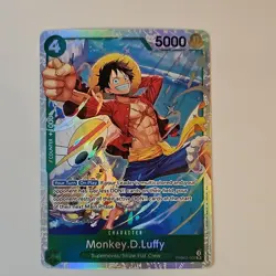Bandai Monkey D. Luffy PRB02-005 Premium Booster The Best SR Foil 4C 5000 - Image 1