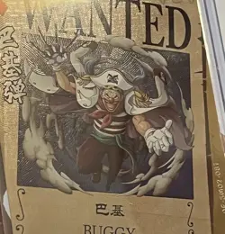 One Piece Buggy "WANTED" Chinese R Card # OP-5M02-087 - Image 3