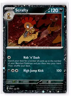 Scrafty - (Cosmos Holo) 188 SV: Scarlet & Violet Promo Cards Holo NM - Image 1