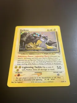 Raikou - 13/64 - Pokemon Neo Revelation Unlimited Holo Rare Card WOTC NM - Image 3