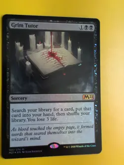 Grim Tutor. FOIL M21 Mythic Sorcery. Magic the Gathering Card. - Image 1