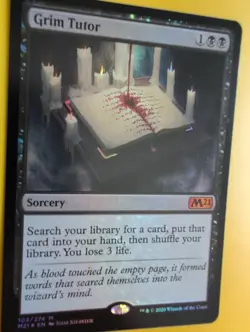 Grim Tutor. FOIL M21 Mythic Sorcery. Magic the Gathering Card. - Image 2